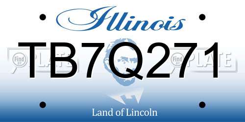 TB7Q271 Illinois License Plate