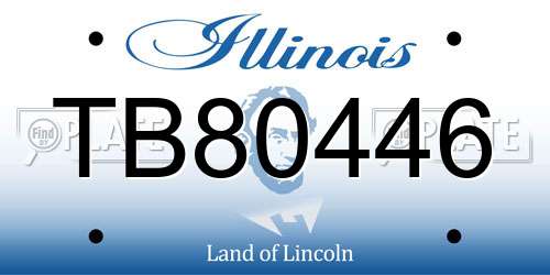 TB80446 Illinois License Plate