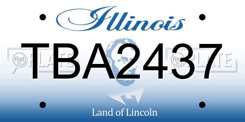 TBA2437 Illinois License Plate