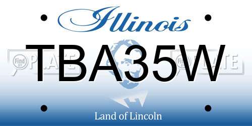 TBA35W Illinois License Plate