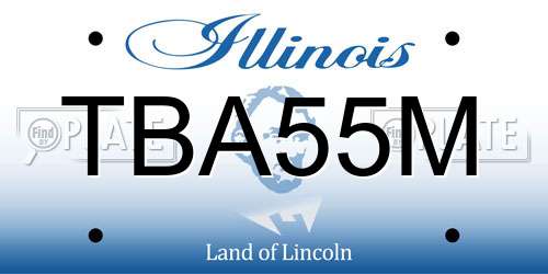 TBA55M Illinois License Plate