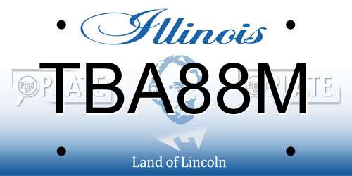 TBA88M Illinois License Plate