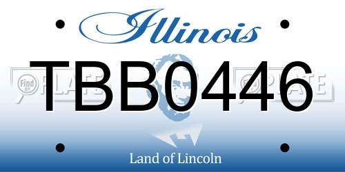 TBB0446 Illinois License Plate
