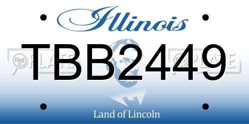 TBB2449 Illinois License Plate