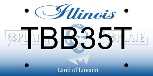 TBB35T Illinois License Plate