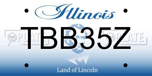 TBB35Z Illinois License Plate
