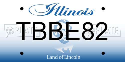 TBBE82 Illinois License Plate