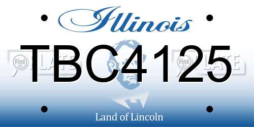 TBC4125 Illinois License Plate