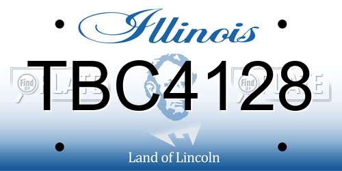 TBC4128 Illinois License Plate