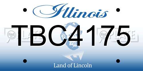 TBC4175 Illinois License Plate