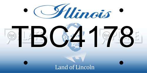 TBC4178 Illinois License Plate