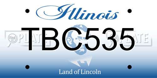 TBC535 Illinois License Plate