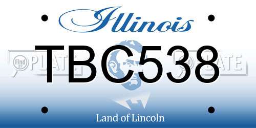 TBC538 Illinois License Plate