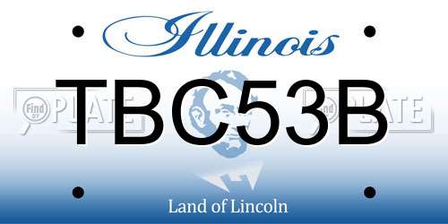 TBC53B Illinois License Plate