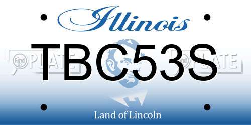 TBC53S Illinois License Plate