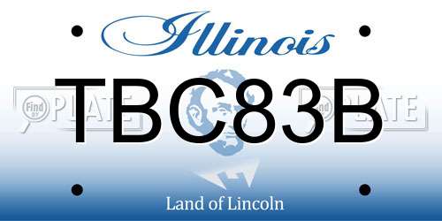 TBC83B Illinois License Plate