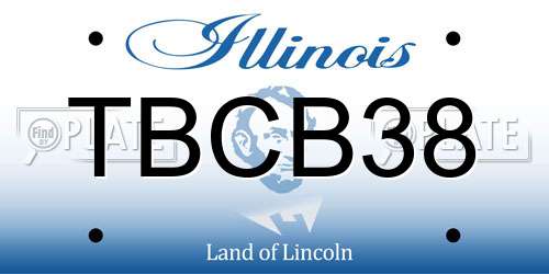 TBCB38 Illinois License Plate