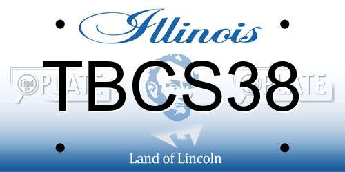 TBCS38 Illinois License Plate