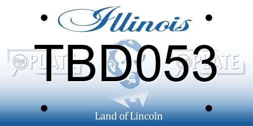 TBD053 Illinois License Plate