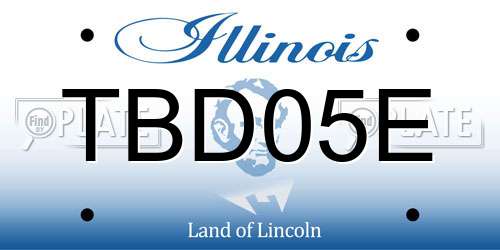 TBD05E Illinois License Plate