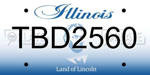 TBD2560 Illinois License Plate