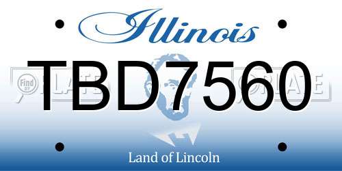 TBD7560 Illinois License Plate