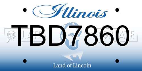 TBD7860 Illinois License Plate