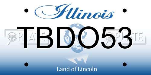 TBDO53 Illinois License Plate