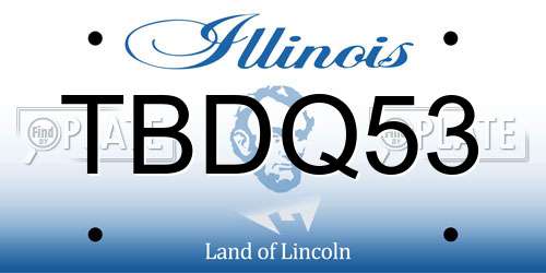 TBDQ53 Illinois License Plate
