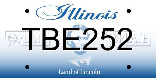 TBE252 Illinois License Plate