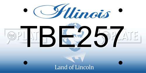TBE257 Illinois License Plate
