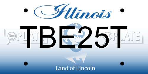 TBE25T Illinois License Plate