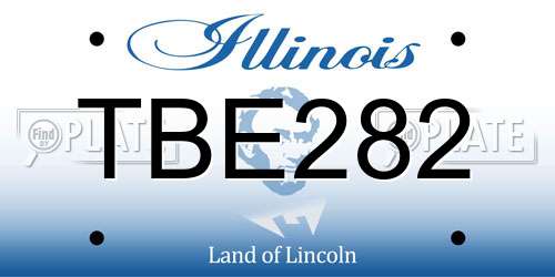 TBE282 Illinois License Plate
