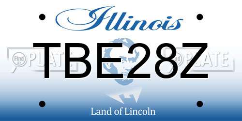 TBE28Z Illinois License Plate