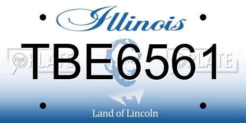 TBE6561 Illinois License Plate