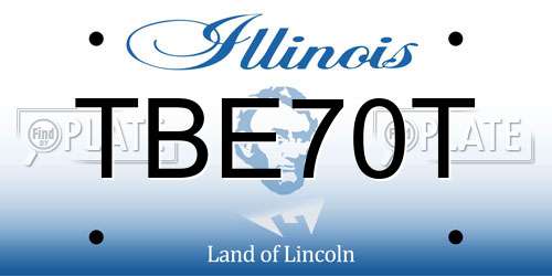 TBE70T Illinois License Plate