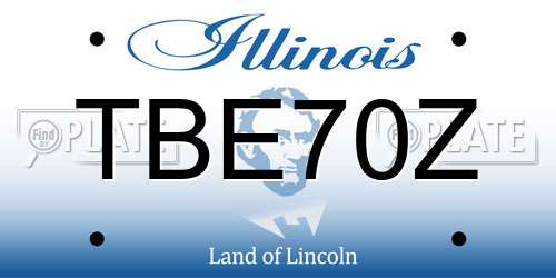 TBE70Z Illinois License Plate