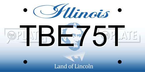 TBE75T Illinois License Plate