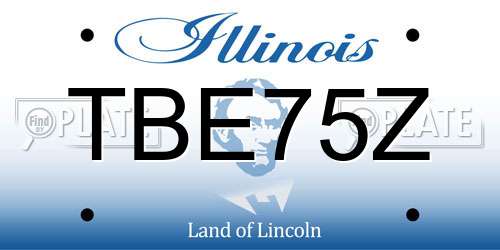TBE75Z Illinois License Plate