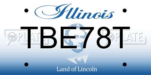 TBE78T Illinois License Plate