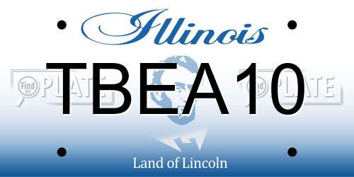 TBEA10 Illinois License Plate