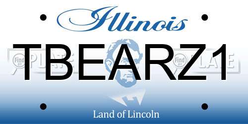 TBEARZ1 Illinois License Plate
