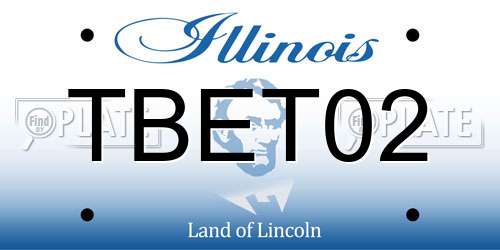 TBET02 Illinois License Plate