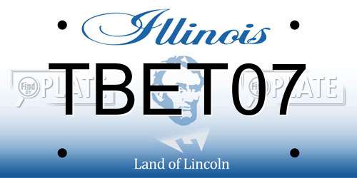 TBET07 Illinois License Plate