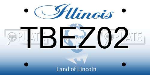 TBEZ02 Illinois License Plate