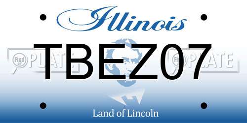 TBEZ07 Illinois License Plate