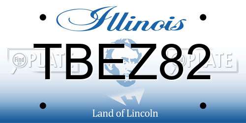TBEZ82 Illinois License Plate