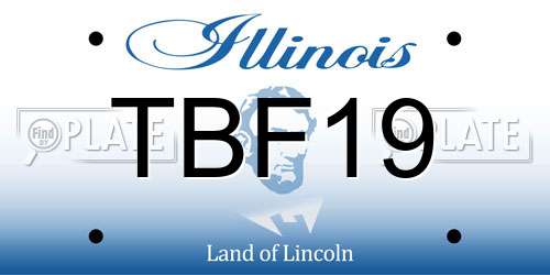 TBF19 Illinois License Plate