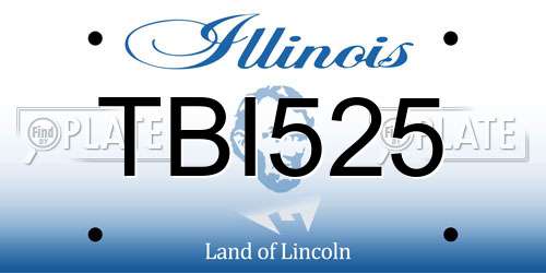 TBI525 Illinois License Plate
