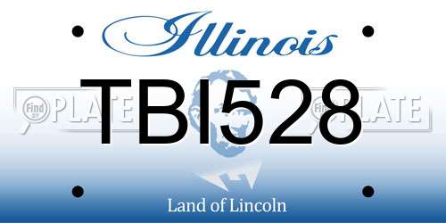 TBI528 Illinois License Plate
